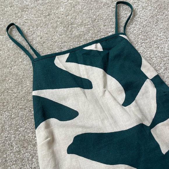 Abercrombie & Fitch Women’s Green and White Patterned Open Back Dress Size S NWT - Picture 6 of 7